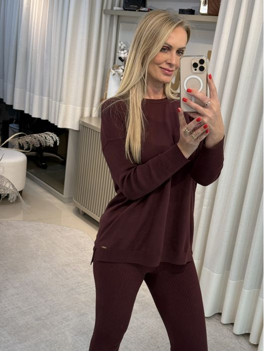 Blusa Alongada Em Algodão Bordo 1607 - K14545A - KATI MODAS