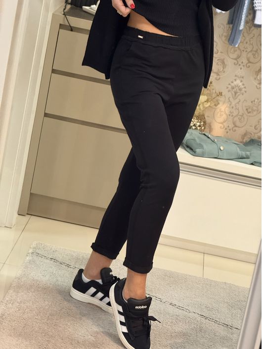 Calça Biamar Detalhe Lateral Preta - K007374B - KATI MODAS