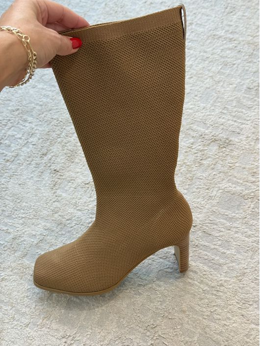 Bota De Tricô Caramelo 1406 - K11502 - KATI MODAS