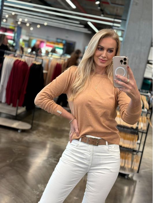 Blusa Biamar Em Lã Cashmere Camel 0807# - K11899B - KATI MODAS
