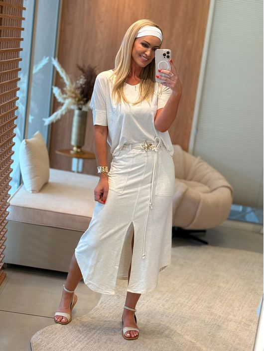 Conjunto Iconica Blusa E Saia Off 1711 - K25112IC - KATI MODAS