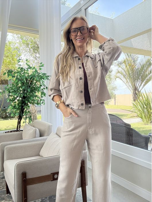 Jaqueta Biamar Com Botões e Bolsos Fendi 2709 - K1... - KATI MODAS