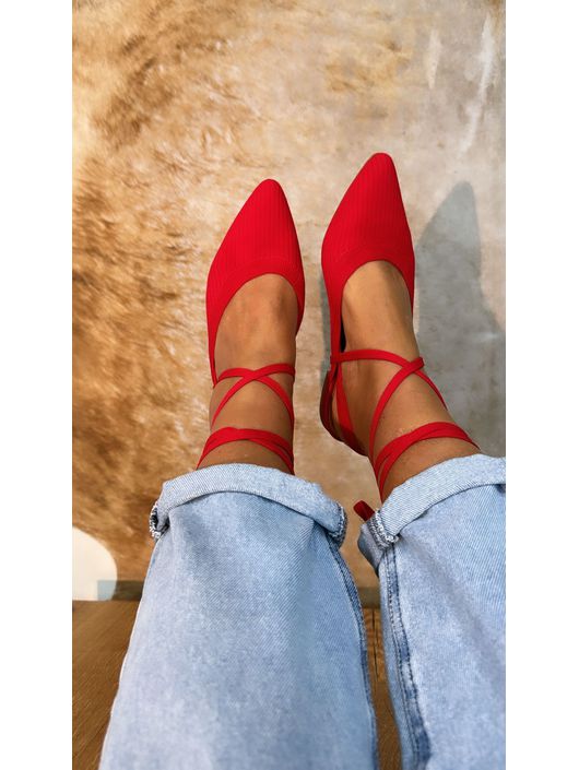 Mule Biamar Madri Vermelho - K50007B - KATI MODAS