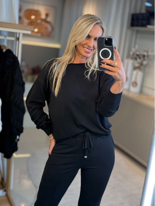 Blusa Abenção Básica 100% Algodão Preto - K11711AB... - KATI MODAS