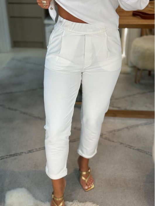 Calça Biamar De Algodão Off White - K11579B - KATI MODAS