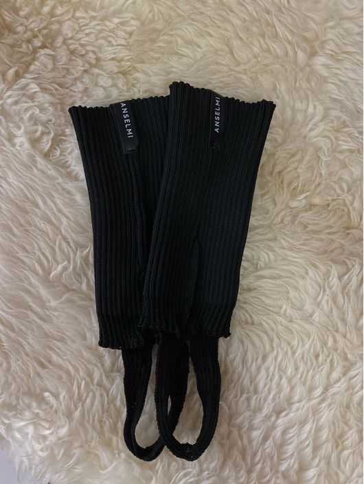 Polaina Canelada Com Pezinho Preto - K012465A - KATI MODAS