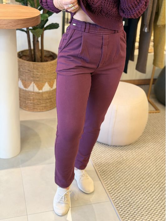 Calça Biamar Com Detalhe No Cós Elástico Na Cintur... - KATI MODAS