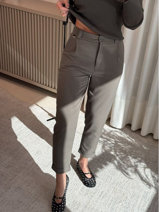 Calça Biamar De Alfaiataria Verde Oliva 2706v - K1... - KATI MODAS