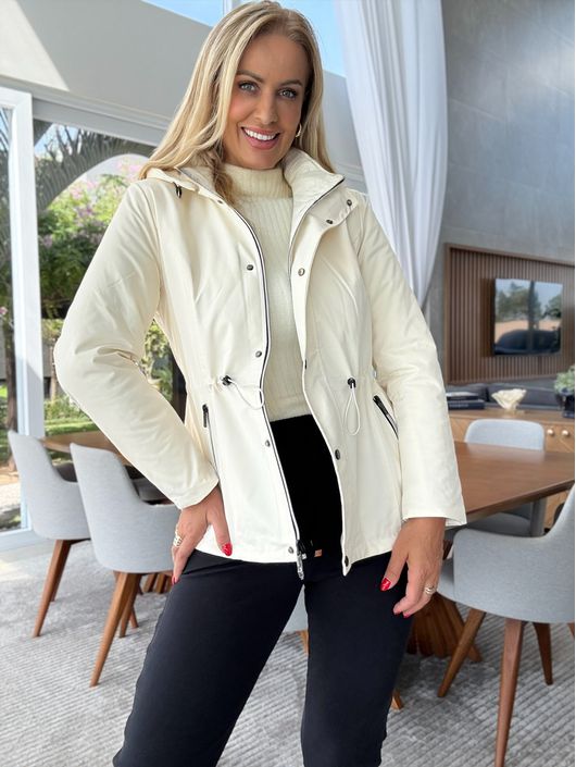 Jaqueta Reversível Alpelo Com Ajuste Off White - ... - KATI MODAS