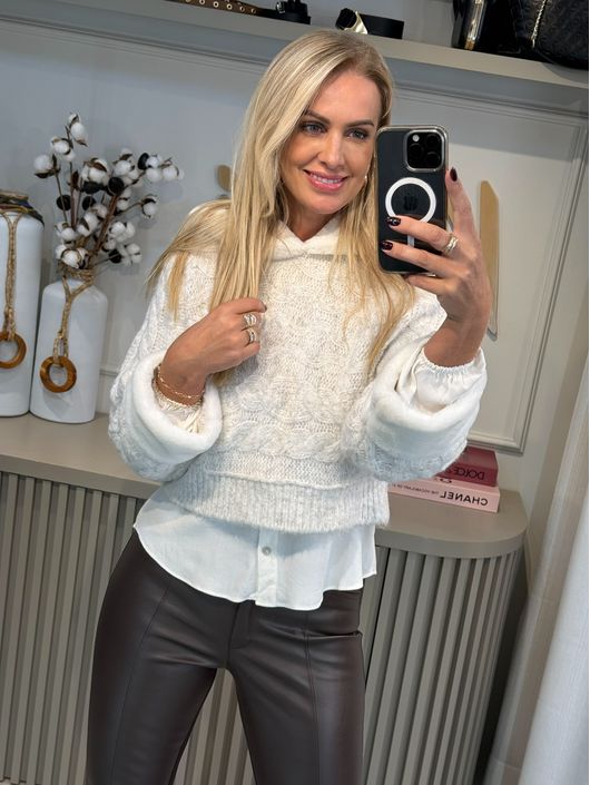Blusa Biamar Com Capuz Off - K11199B - KATI MODAS