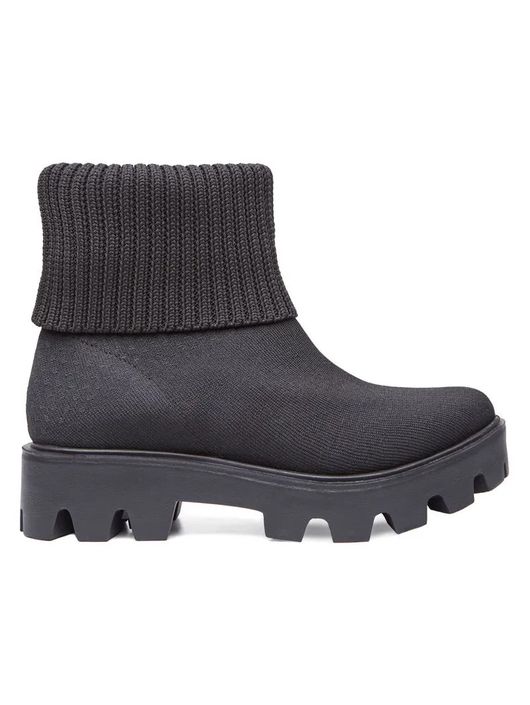 Coturno De Tricô Com Polaina Preto - K010964AM - KATI MODAS