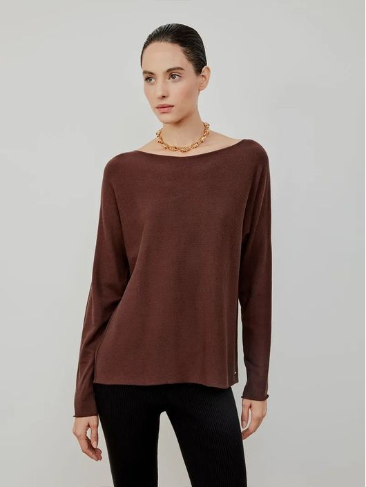 Blusa 3D De Algodão Marrom - K029856AM - KATI MODAS