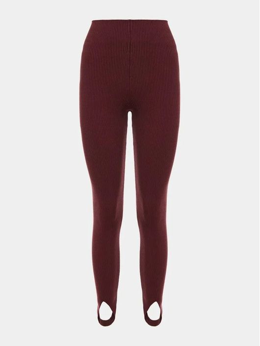 Calça Fuso Canelada Bordo - K046667AM - KATI MODAS