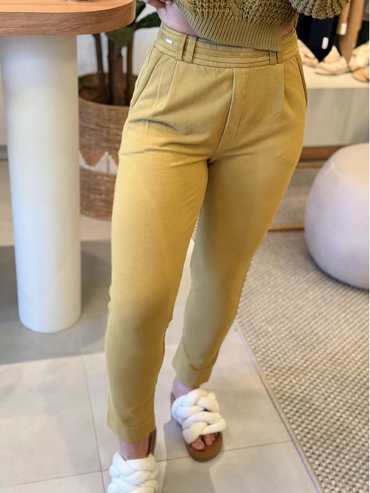 Calça Biamar Com Detalhe No Cós Elástico Na Cintur... - KATI MODAS