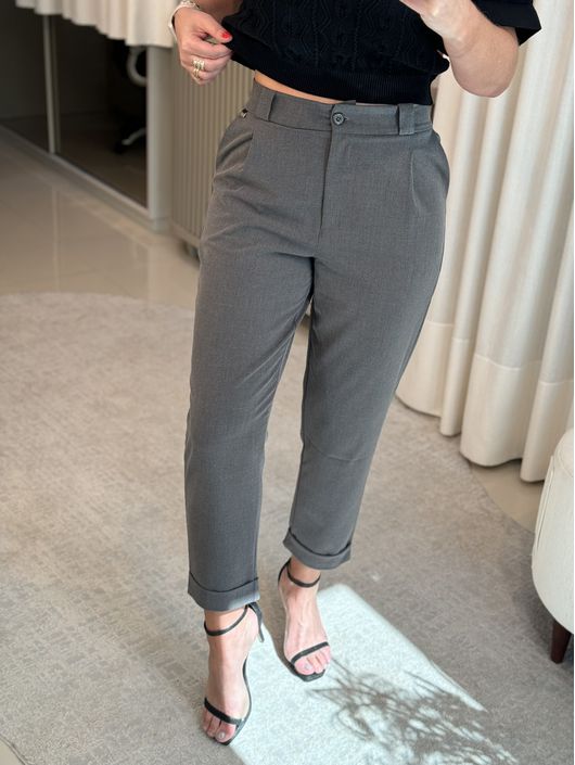 Calça Kati De Alfaiataria Cinza - K11567B - KATI MODAS
