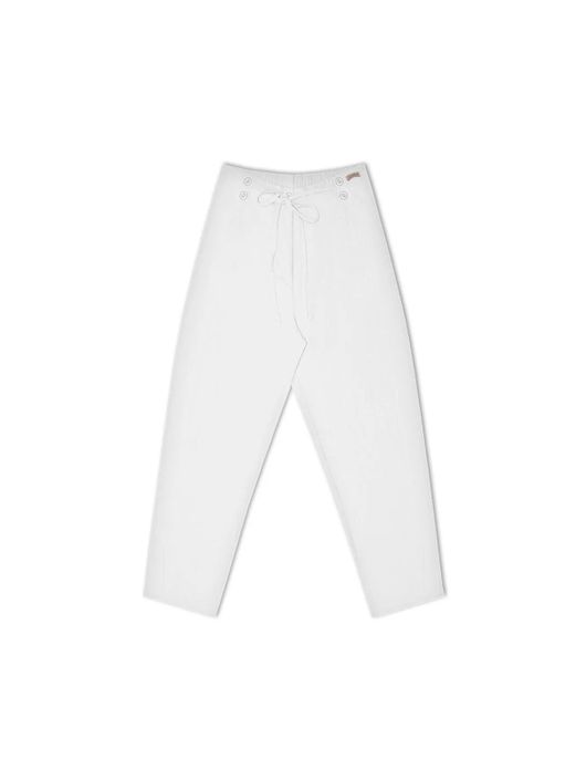 Calça Biamar Com Botões E Cordão Off White - K1151... - KATI MODAS