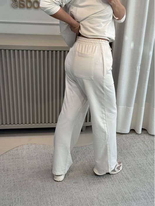 Calça Nori Com Elástico Na Cintura Areia 2207 - K4... - KATI MODAS