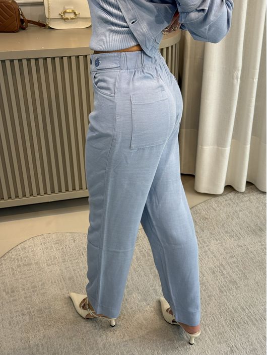Calça Biamar Com Bolsos e Botões Verde 1607 - K12... - KATI MODAS