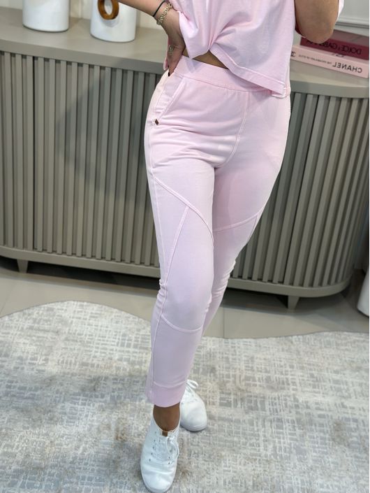 Calça De Moletom Biamar Com Bolso Faca Rosa - K10... - KATI MODAS