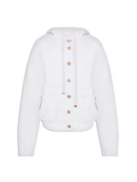 Jaqueta Moletom Detalhes Sarja Biamar | Branco - K... - KATI MODAS