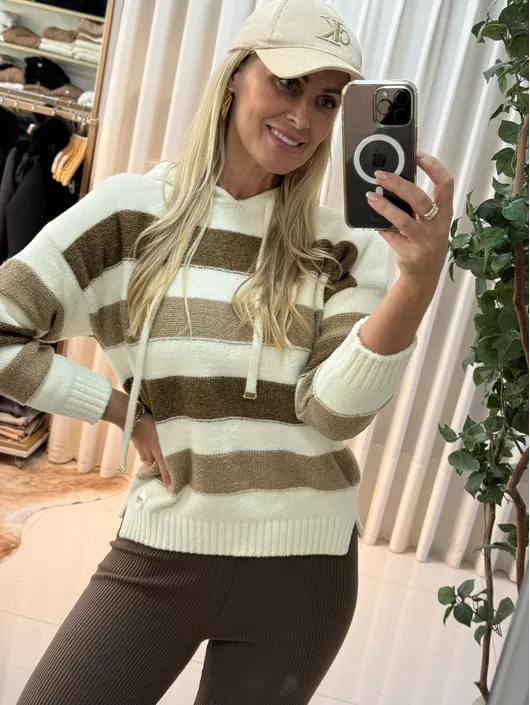 Blusa Nori Nuvem Com Capuz Caramelo 2205 - K16849N - KATI MODAS