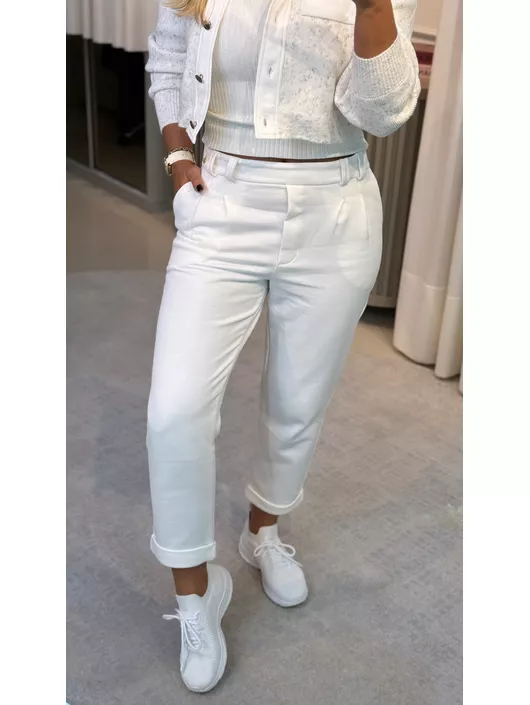 Calça Abenção Apeluciada Off White - K11772AB - KATI MODAS