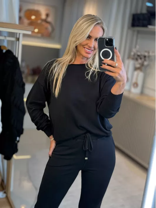 Blusa Abenção Básica 100% Algodão Preto - K11711AB... - KATI MODAS