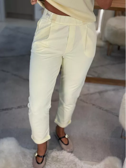Calça Biamar De Algodão Amarelo - K11579B - KATI MODAS