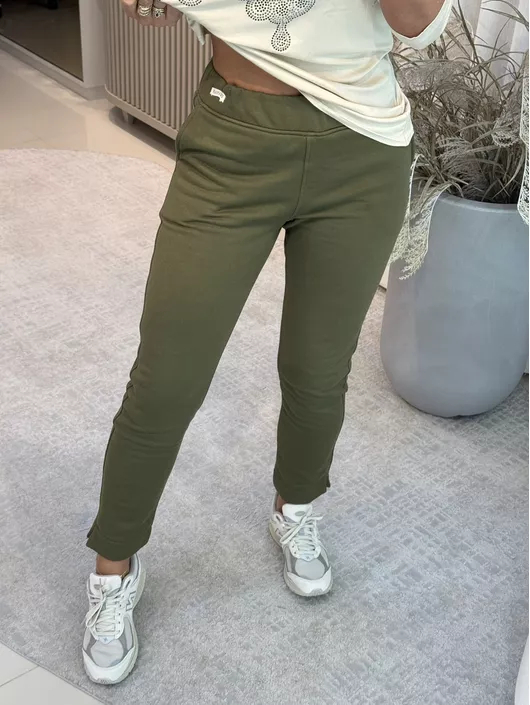 Calça Biamar De Algodão Estilo Alfaiataria Verde ... - KATI MODAS