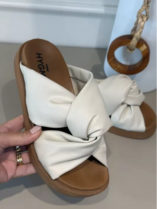 Birken Hygme Trançada De Couro Vegetal Off White ... - KATI MODAS