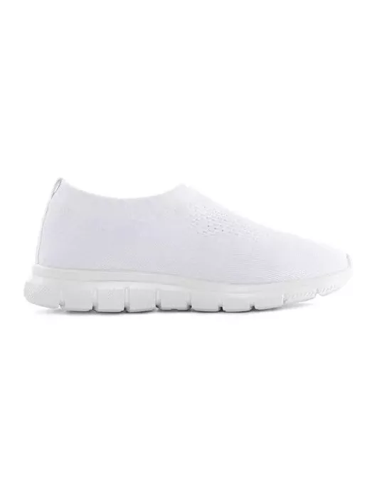 Tênis De Tricô Sem Cadarço Off White - K026910AM... - KATI MODAS