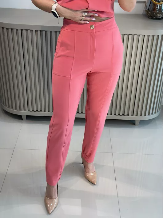 Calça De Alfaiataria Anna Karenina Goiaba - K1273... - KATI MODAS
