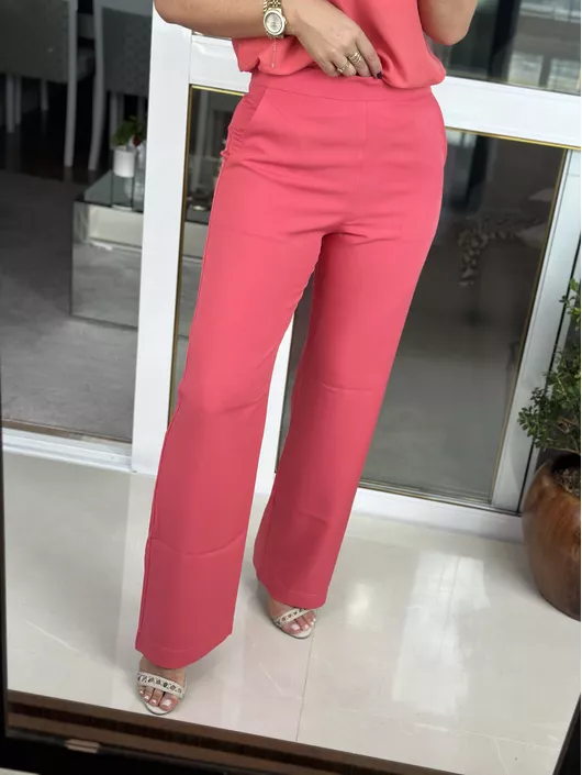 Calça Pantalona Beat Madri Goiaba - K127304AK - KATI MODAS
