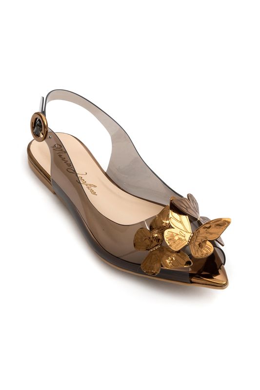 Sapatilha Borboleta Silicone Bronze Fumê - Marrie Josefine