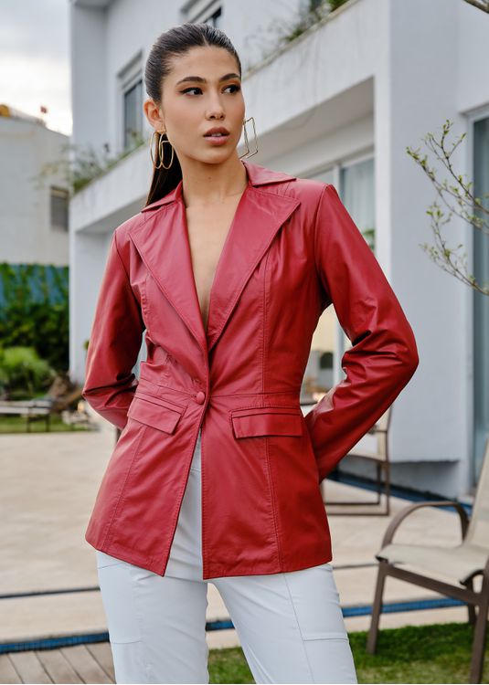 Blazer De Couro Feminino Rubi Mary - Elite Couro Store