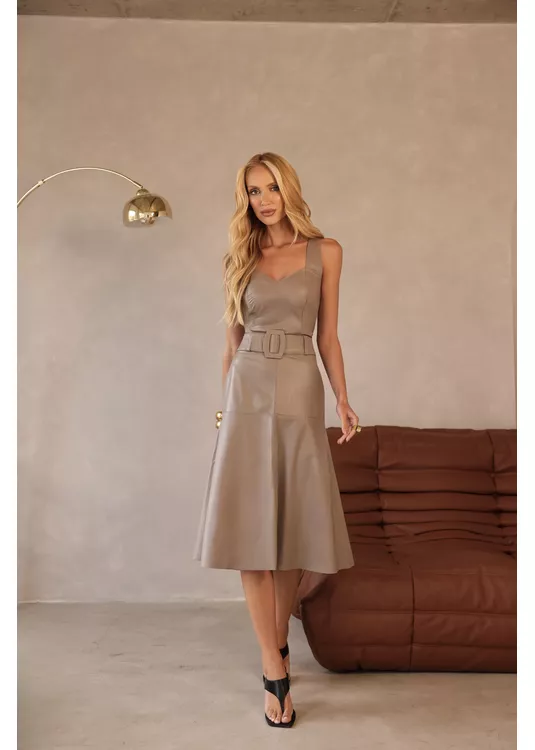 Saia Mídi de Couro Fendi Laura - Elite Couro Store