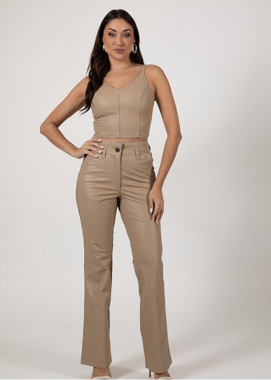 Calça de Couro Feminina Sorvete Samanta - Elite Couro Store