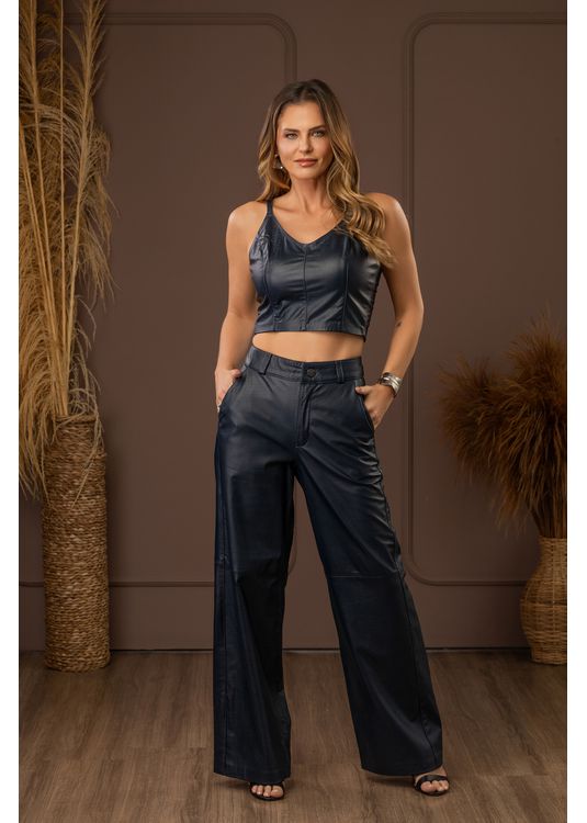 Calça de Couro Feminina Vintage Mar... - Elite Couro Store