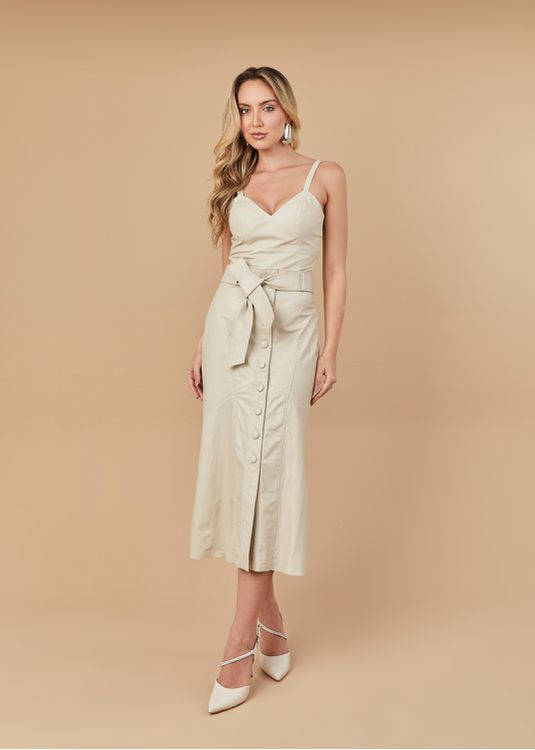 Saia De Couro Off-white Nubia - Elite Couro Store