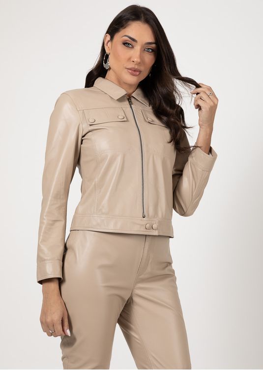 Jaqueta Couro Pelica Chanel Sofia - Elite Couro Store