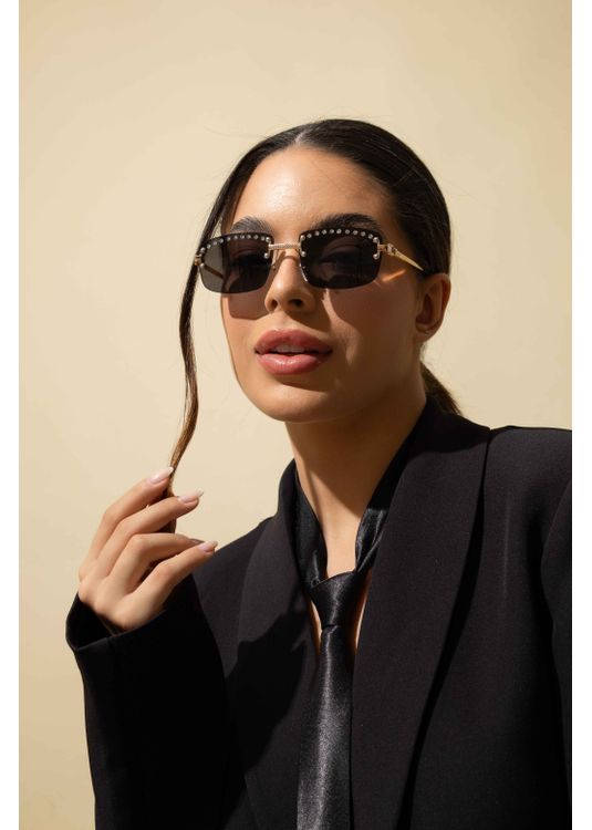 Óculos De Sol Glam Shine Preto - Mafê Eyewear Store
