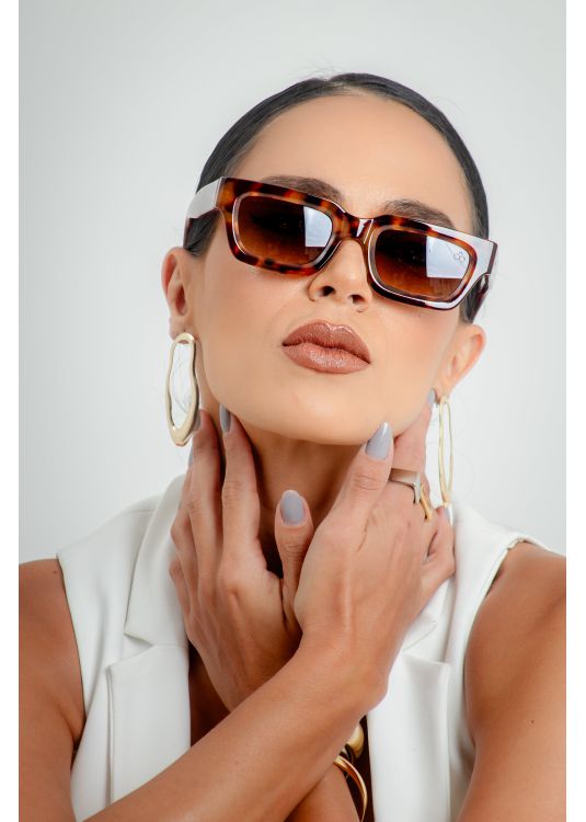 Óculos De Sol Joy Animal Print - Mafê Eyewear Store