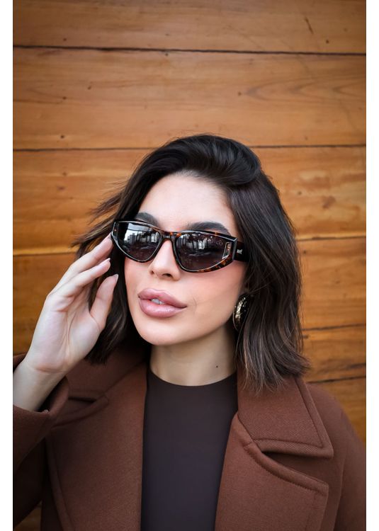 Óculos Cube Animal Print - Mafê Eyewear Store