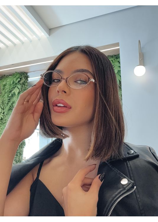 Armação para grau Lua Grafite Cristal - Mafê Eyewear Store