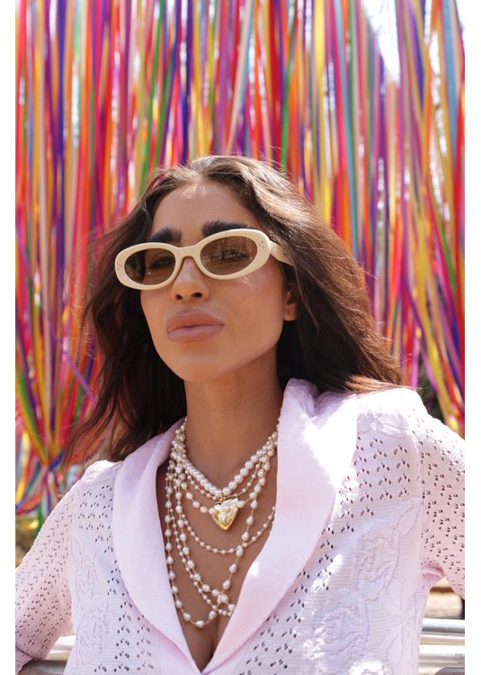 Óculos de Sol Malaga Amarelo Mantega MAFÊ - Mafê Eyewear Store