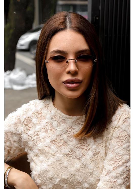 Óculos De Sol Serena marrom degrade - Mafê Eyewear Store