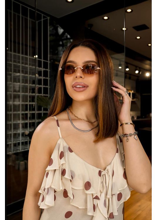 Óculos De Sol Serena marrom chocolate - Mafê Eyewear Store