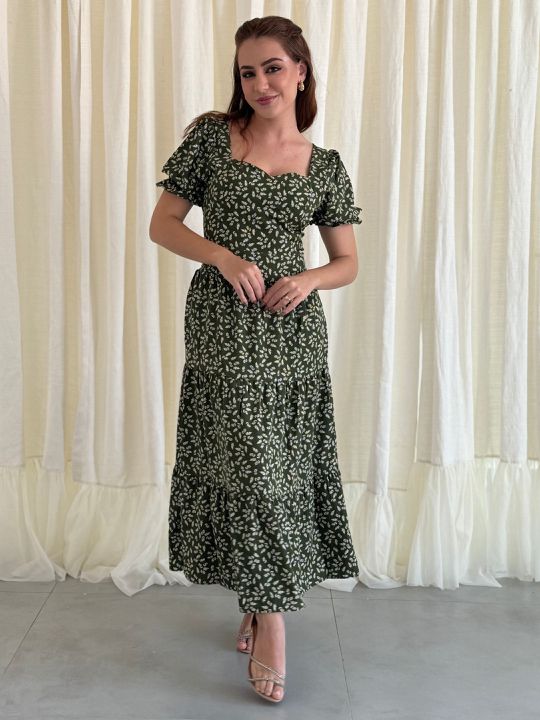 Vestido Sara Verde Oliva