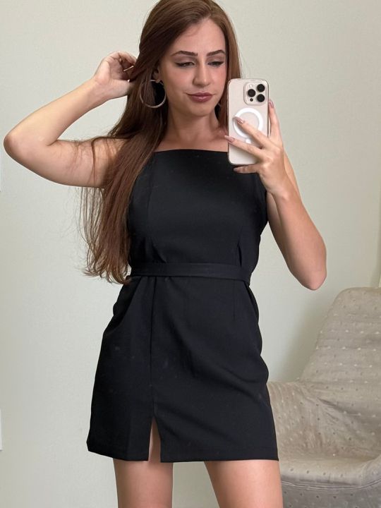 Vestido Alfaiataria Maísa Preto