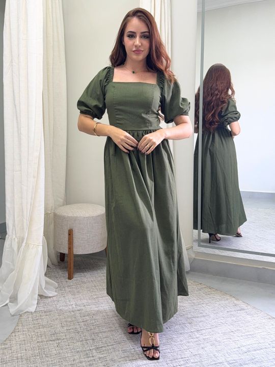 Vestido Louise Verde Militar